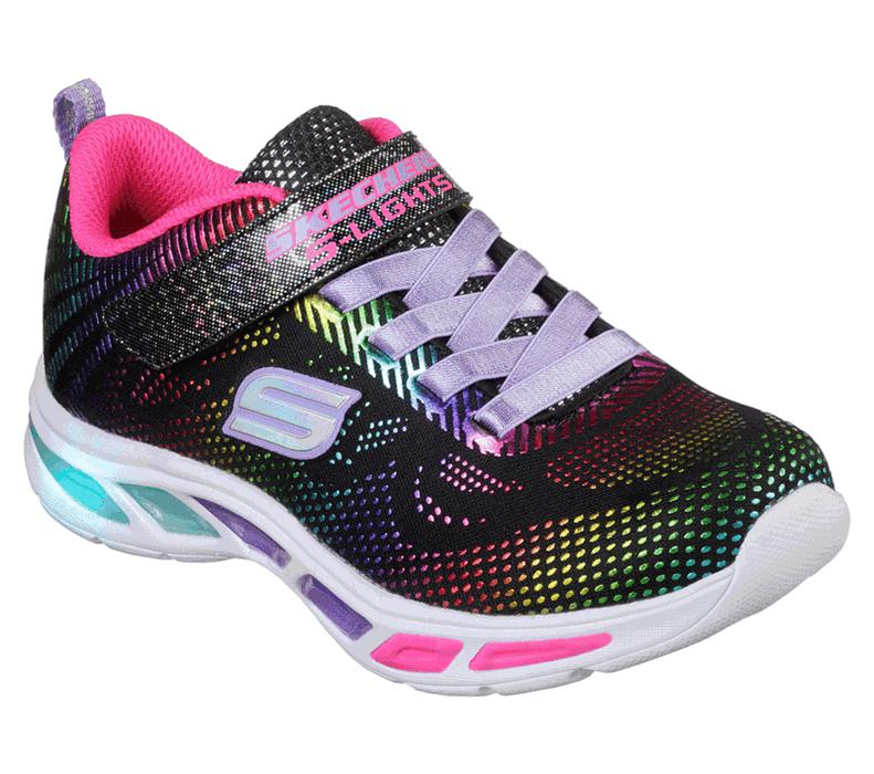 Skechers Lights: Litebeams - Gleam N' Dream - Girls Sneakers Black/Multicolor [AU-LO5949]